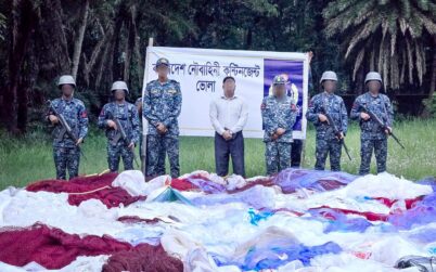 লালমোহনে আড়াই কোটি টাকার অবৈধ জাল জব্দ