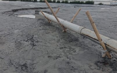 মোংলায় রাতের আঁধারে ড্রেজিংয়ের বালু ফেলে চিংড়ি ঘের ভরাট