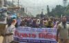 গাজী নজরুলের শাস্তির দাবিতে উত্তাল শ্যামনগর, কুশপুত্তলিকা দাহ