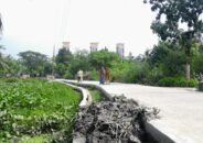 পাইকগাছায় নির্মাণ শেষ হওয়ার  আগেই সড়কে ফাটল